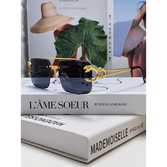 Cartier Rimless Sunglasses with Panther Head Details